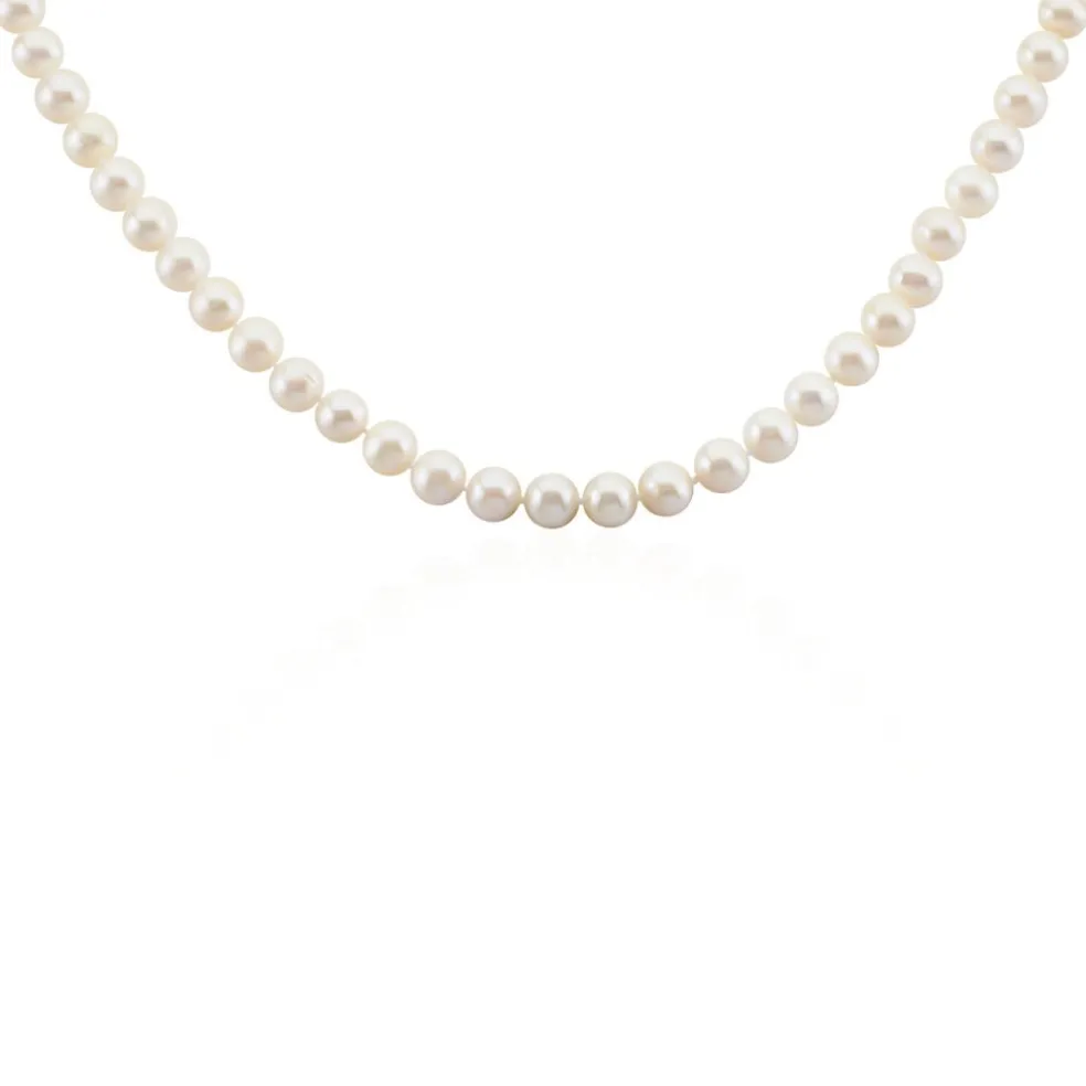 Collier Ikbal Or Jaune Perle De Culture