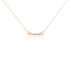 Collier Ilvia Or Rose Diamant