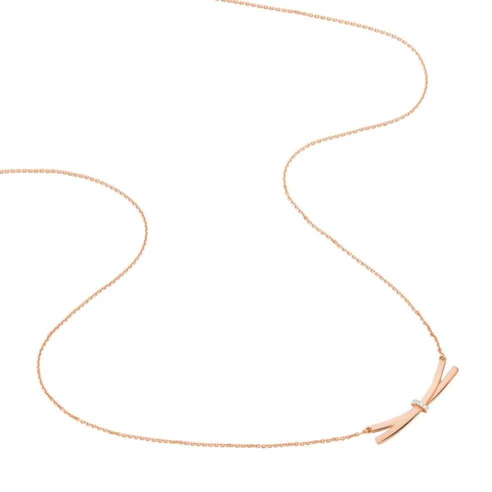 Collier Ilvia Or Rose Diamant