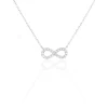 Collier Infini Empierre Or Blanc Diamant