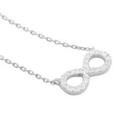 Collier Infini Empierre Or Blanc Diamant