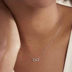 Collier Infini Empierre Or Blanc Diamant
