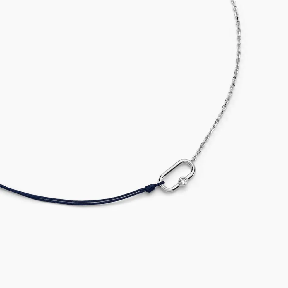 Collier Infini Pop Argent Blanc Oxyde De Zirconium