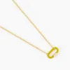 Collier Infini Pop Argent Jaune Oxyde De Zirconium