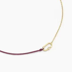 Collier Infini Pop Argent Jaune Oxyde De Zirconium