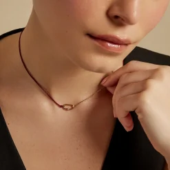 Collier Infini Pop Argent Jaune Oxyde De Zirconium