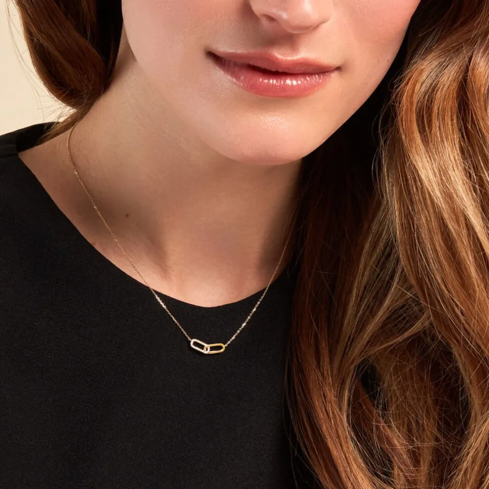 Collier Infinite Love Or Jaune Diamant