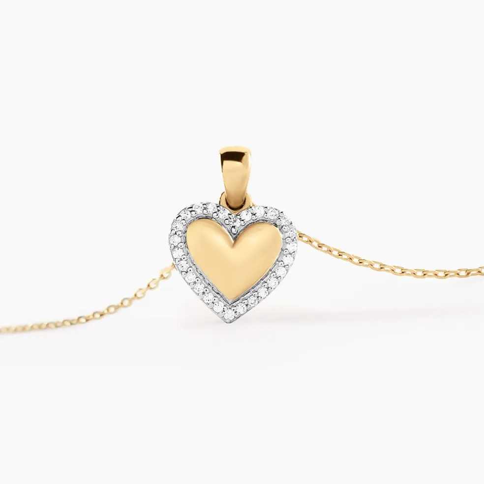 Collier Inocencio Or Jaune Oxyde De Zirconium