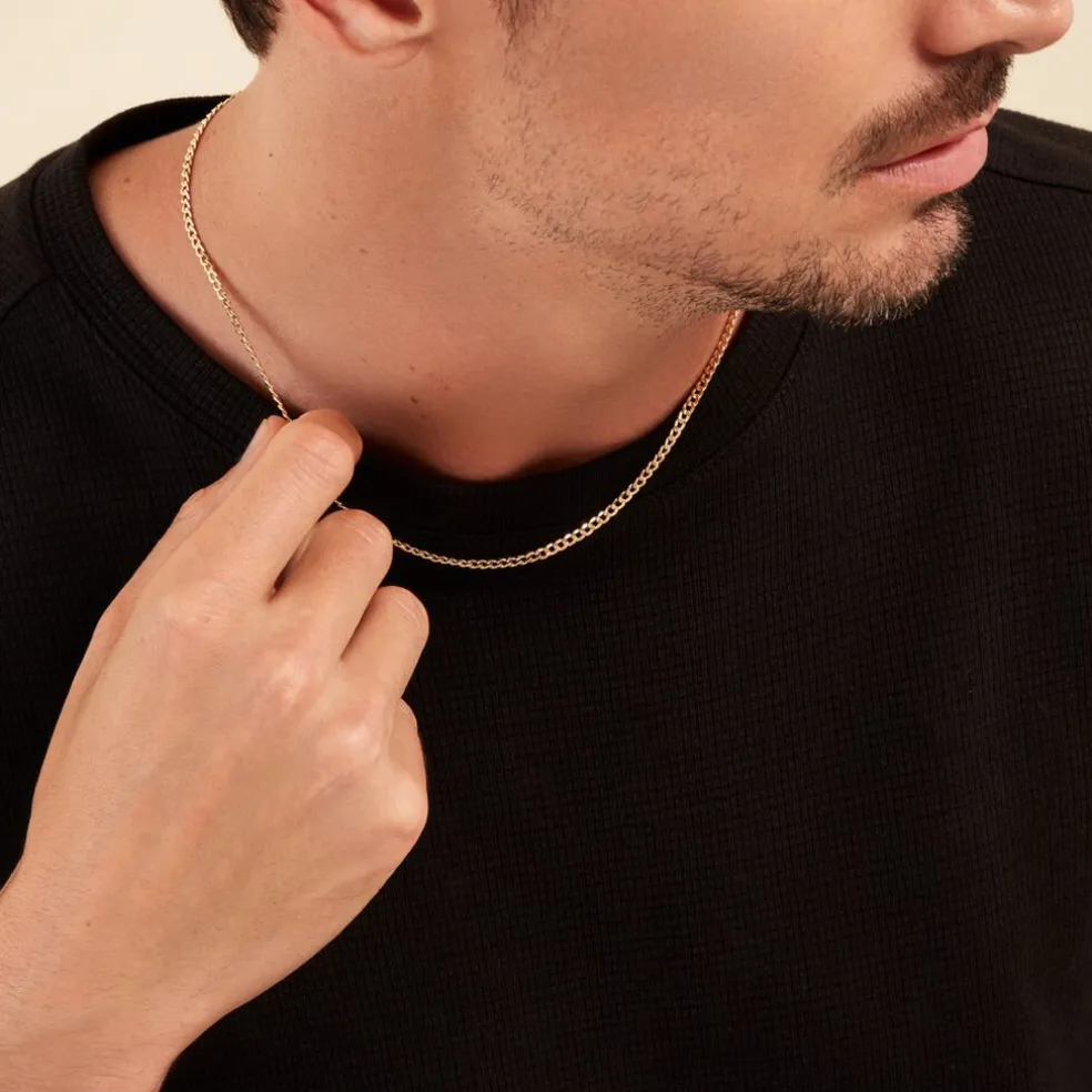 Collier Iris Or Jaune Maille Gourmette