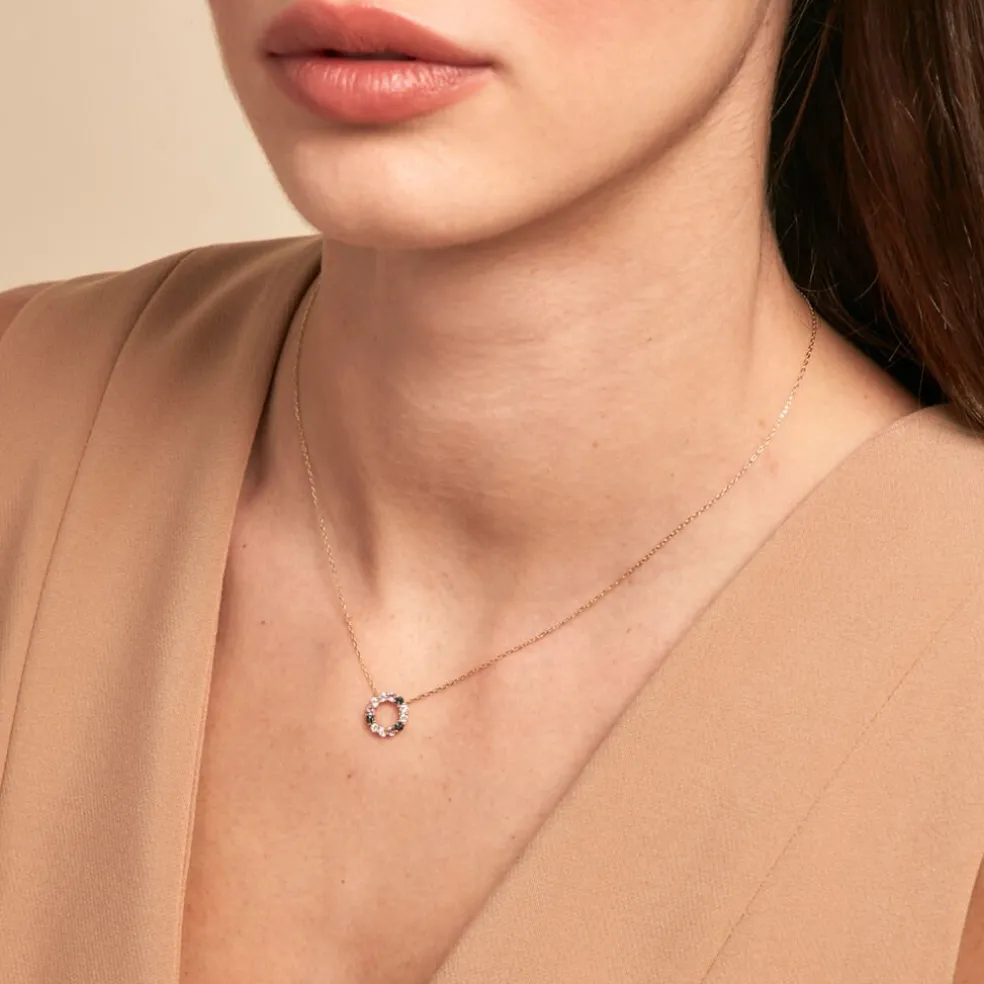 Collier Iris Or Jaune Topaze Améthyste