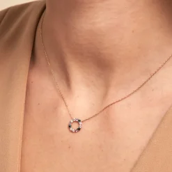 Collier Iris Or Jaune Topaze Améthyste