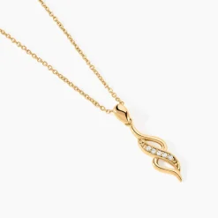 Collier Ishaae Plaqué Or Jaune Oxyde De Zirconium