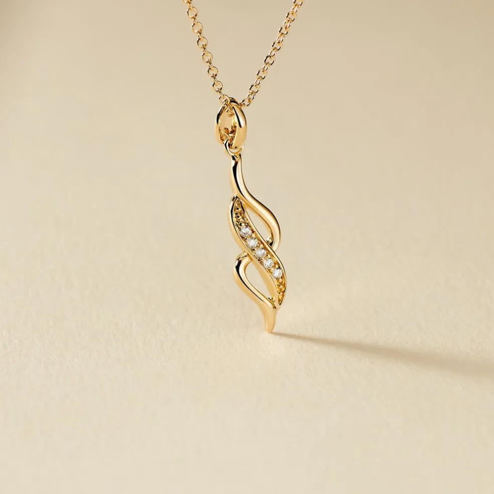 Collier Ishaae Plaqué Or Jaune Oxyde De Zirconium