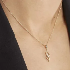 Collier Ishaae Plaqué Or Jaune Oxyde De Zirconium