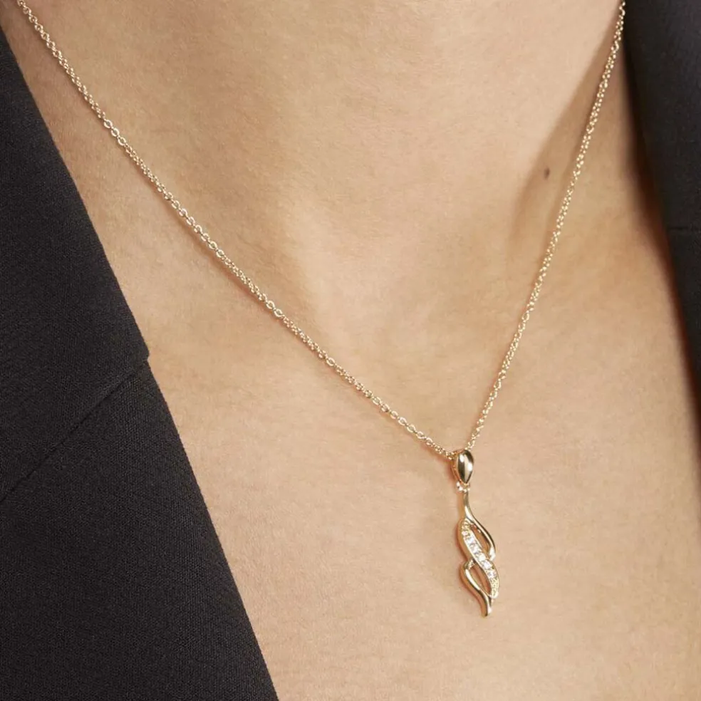 Collier Ishaae Plaqué Or Jaune Oxyde De Zirconium