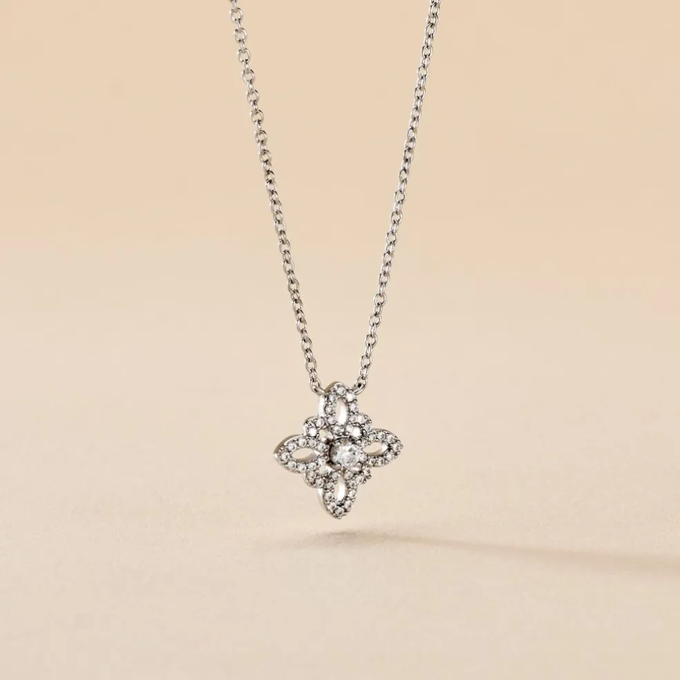 Collier Isia Argent Blanc Oxyde De Zirconium