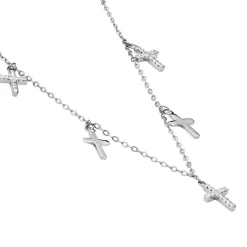 Collier Ivah Argent Blanc Oxyde De Zirconium