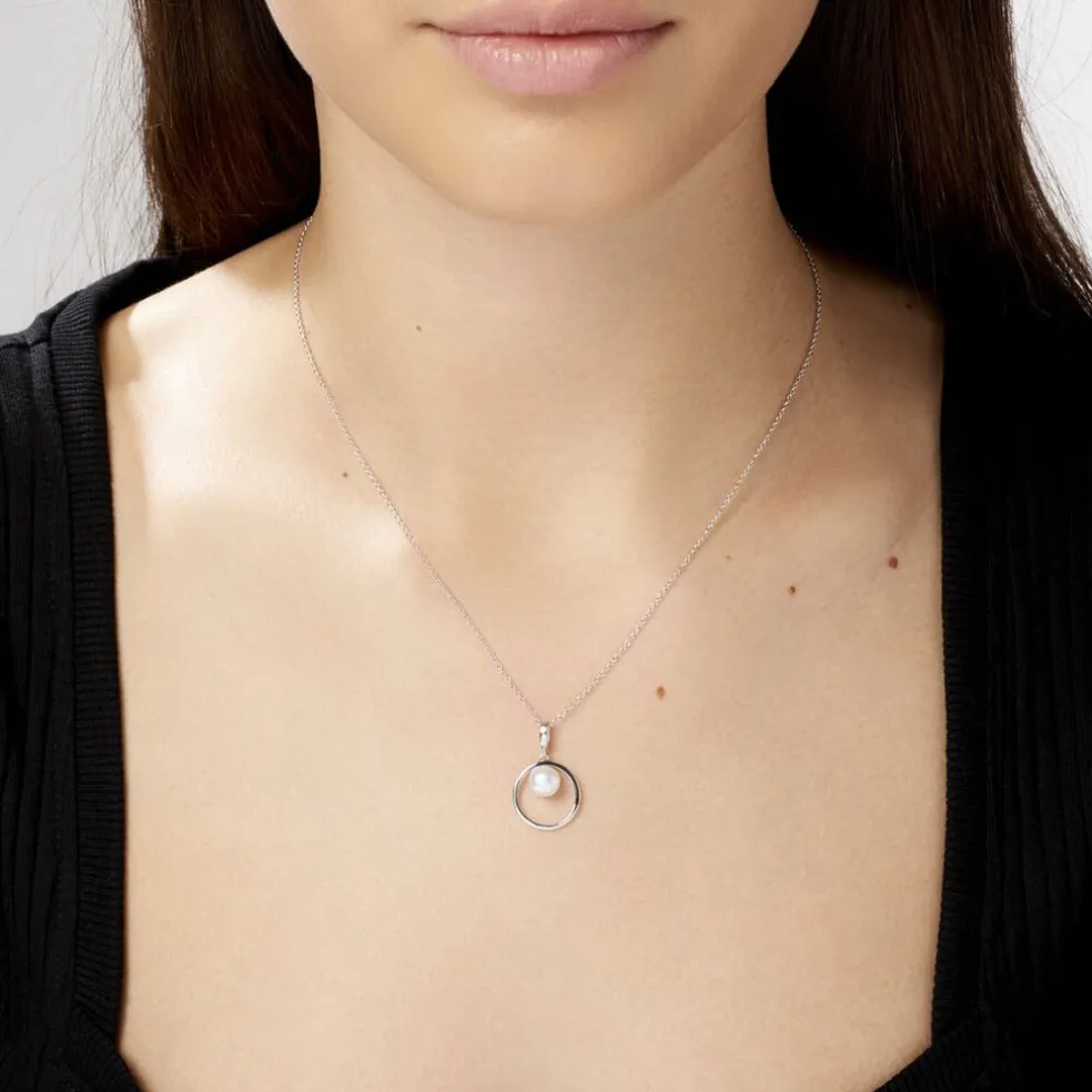 Collier Ivana Argent Blanc Perle De Culture