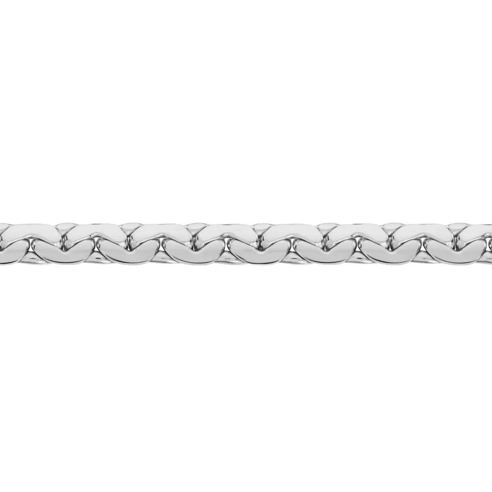 Collier Ivy Maille Haricot Or Blanc