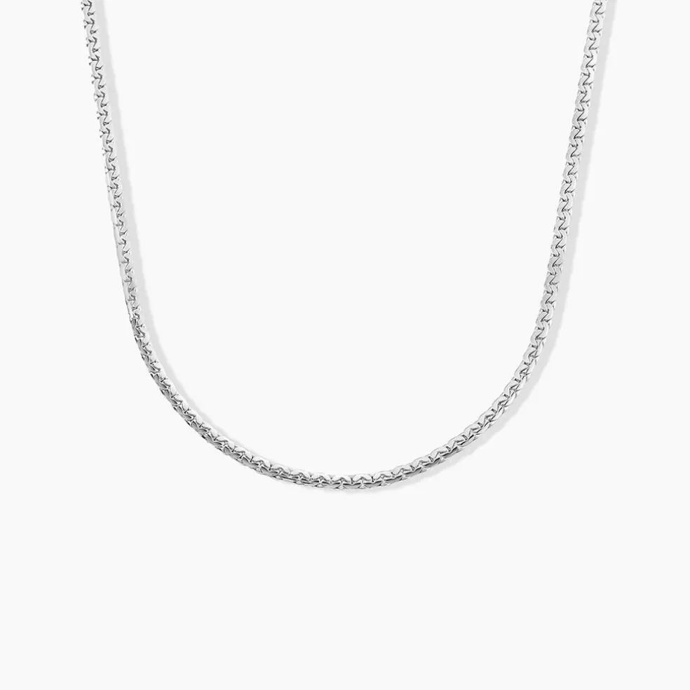 Collier Ivy Maille Haricot Or Blanc