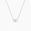 Collier Iwa Argent Blanc Oxyde De Zirconium