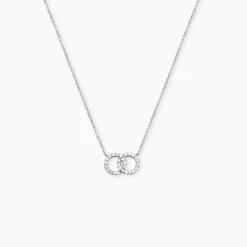 Collier Iwa Argent Blanc Oxyde De Zirconium