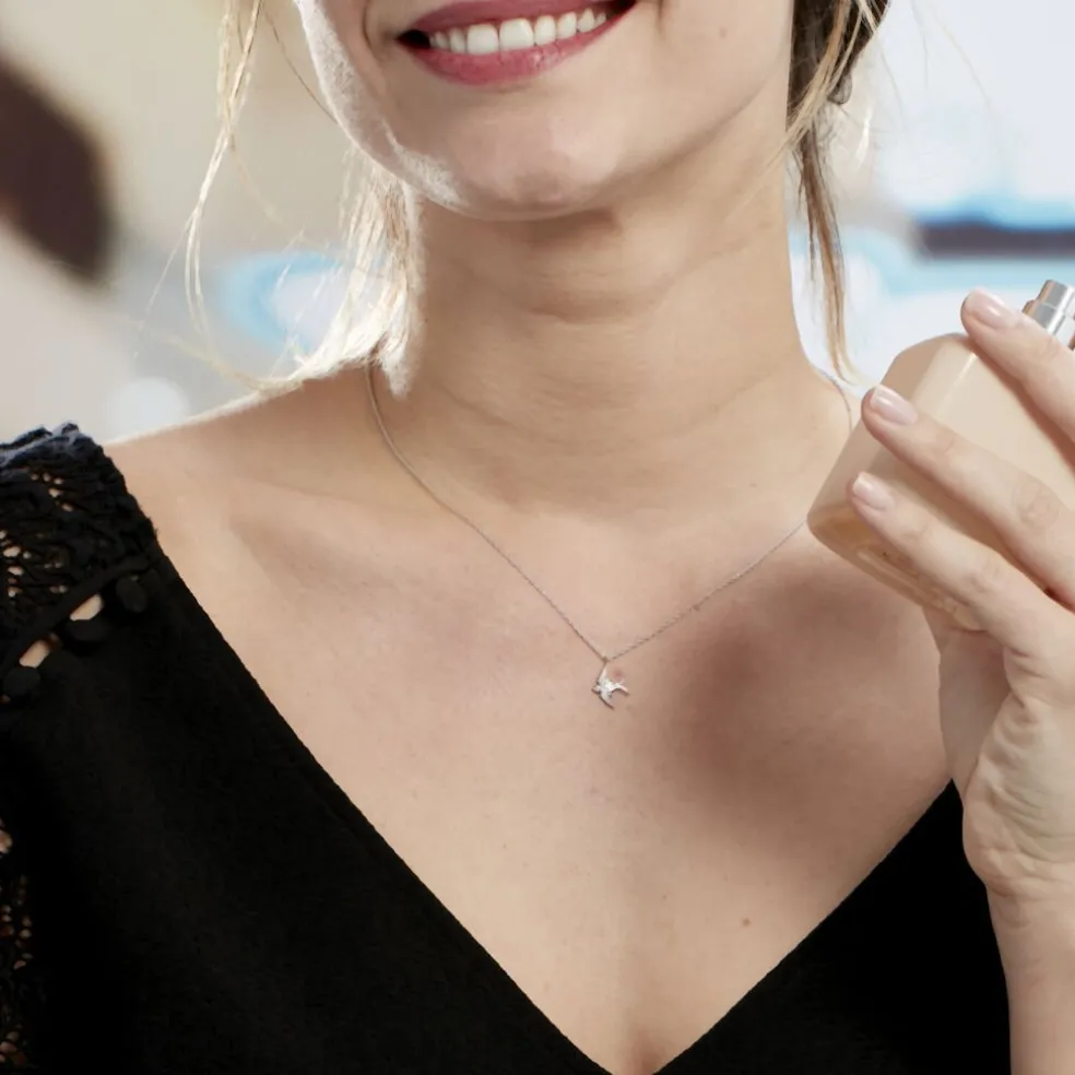 Collier Janea Argent Blanc Oxyde De Zirconium