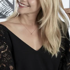 Collier Jannea Argent Rose Oxyde De Zirconium