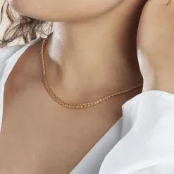 Collier Jany Danilo Maille Palmier Or Jaune