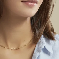 Collier Jany Maille Palmier Or Jaune