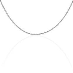 Collier Jany Maille Palmier Or Blanc