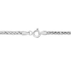 Collier Jany Maille Palmier Or Blanc