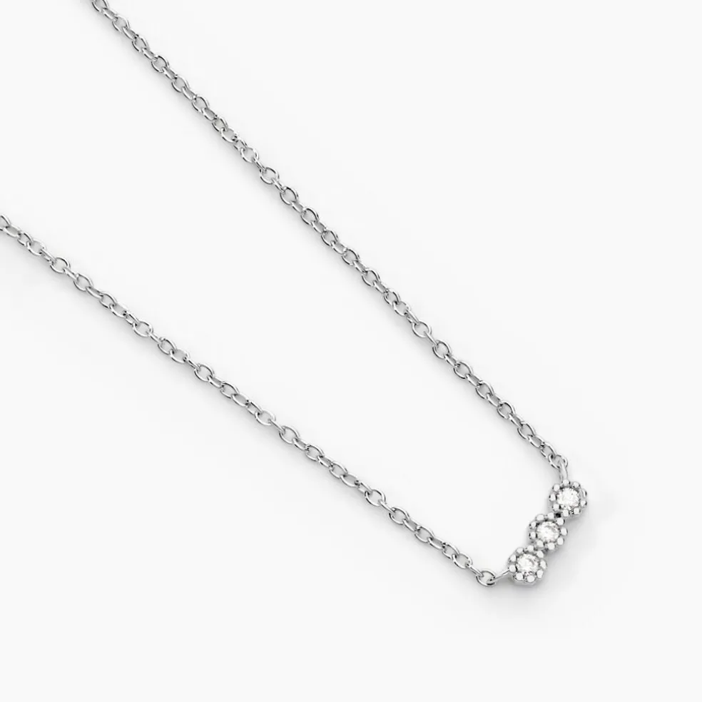 Collier Janys Argent Blanc Oxyde De Zirconium