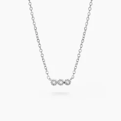 Collier Janys Argent Blanc Oxyde De Zirconium