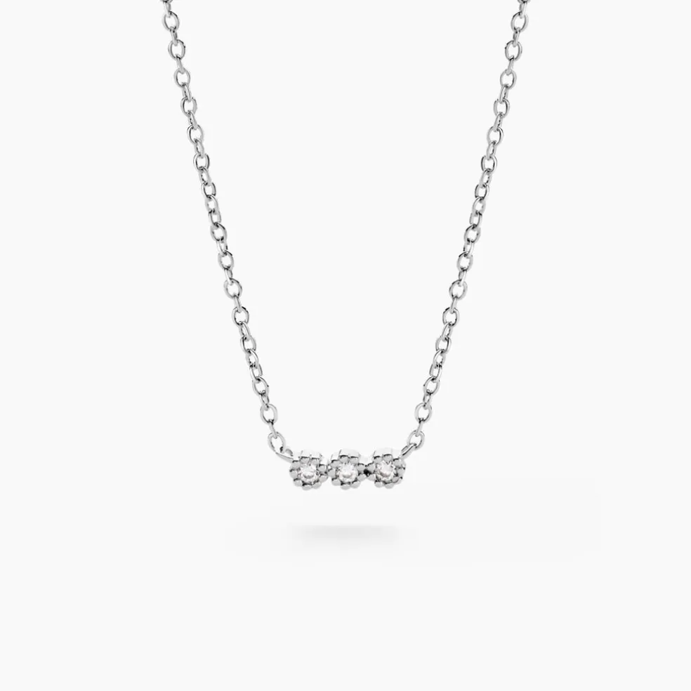 Collier Janys Argent Blanc Oxyde De Zirconium