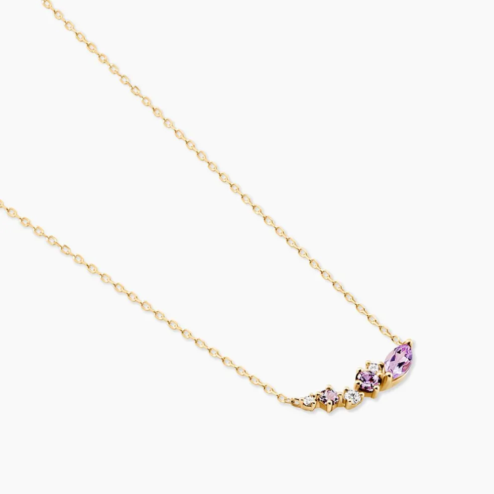Collier Jardin Secret Or Jaune Améthyste