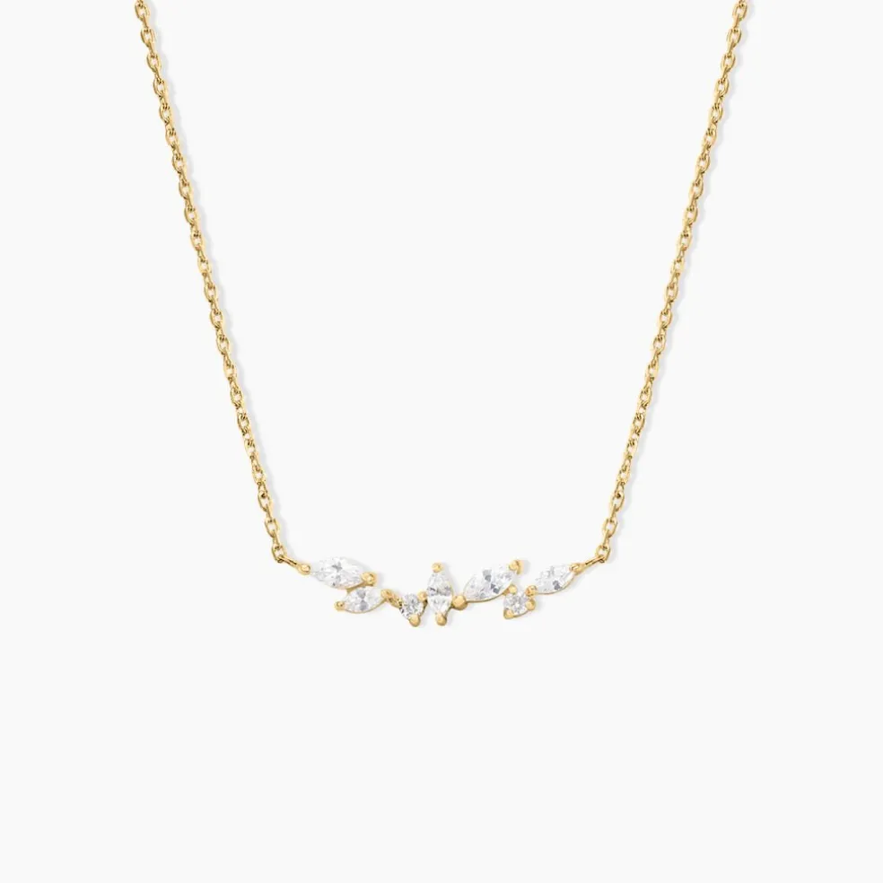 Collier Jardins D'hiver Plaqué Or Jaune Oxyde De Zirconium