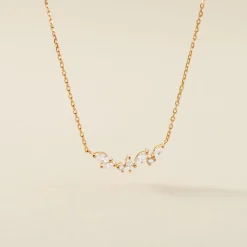 Collier Jardins D'hiver Plaqué Or Jaune Oxyde De Zirconium