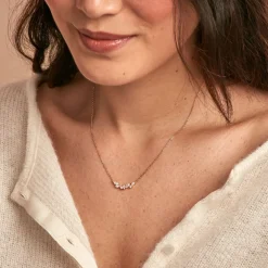 Collier Jardins D'hiver Plaqué Or Jaune Oxyde De Zirconium