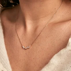 Collier Jardins D'hiver Plaqué Or Jaune Oxyde De Zirconium