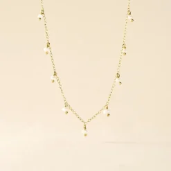 Collier Jazmin Or Jaune Perle De Culture