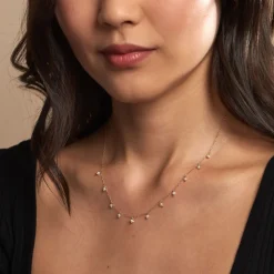 Collier Jazmin Or Jaune Perle De Culture