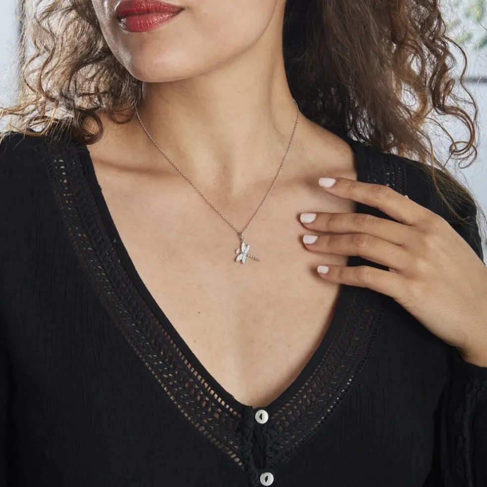 Collier Jengen Argent Oxydes De Zirconium