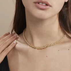 Collier Jerry Danilo Maille Corde Or Jaune