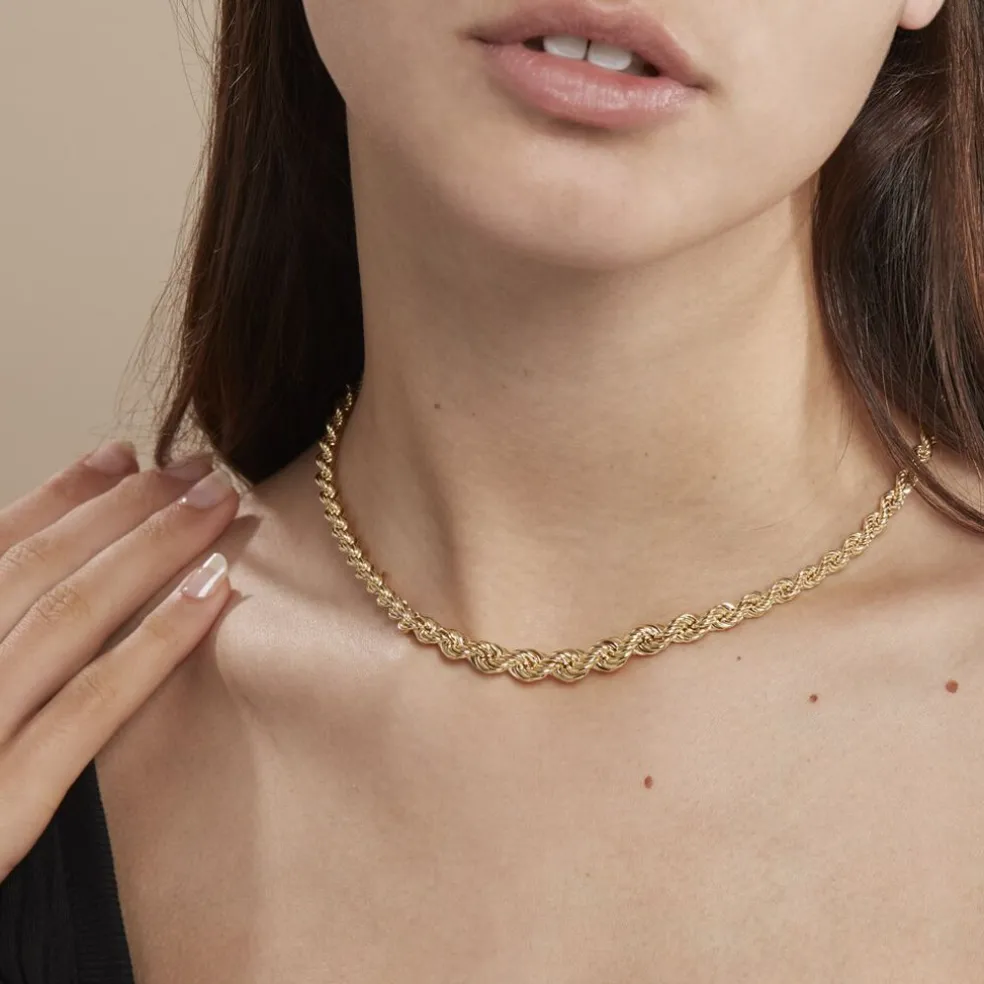 Collier Jerry Danilo Maille Corde Or Jaune
