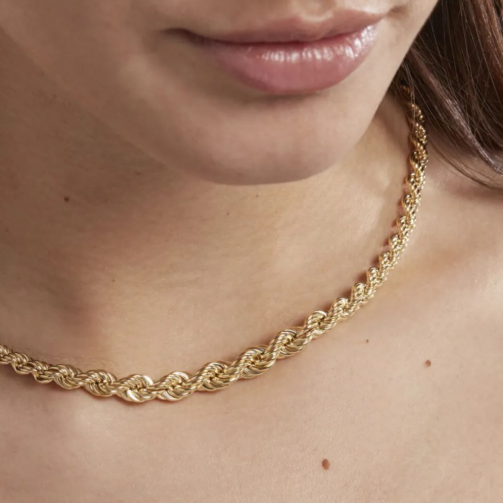 Collier Jerry Danilo Maille Corde Or Jaune