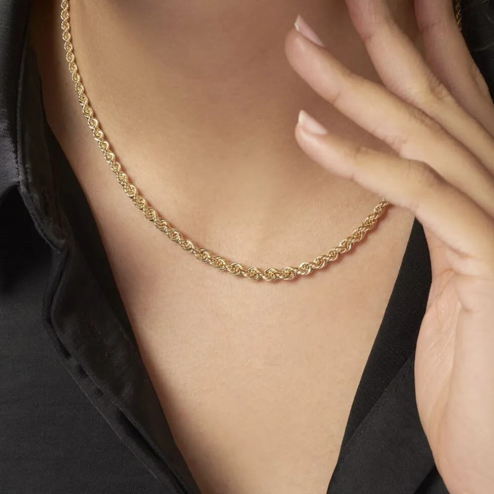 Collier Jerry Danilo Maille Corde Or Jaune