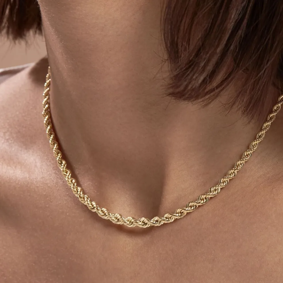 Collier Jerry Maille Corde Or Jaune