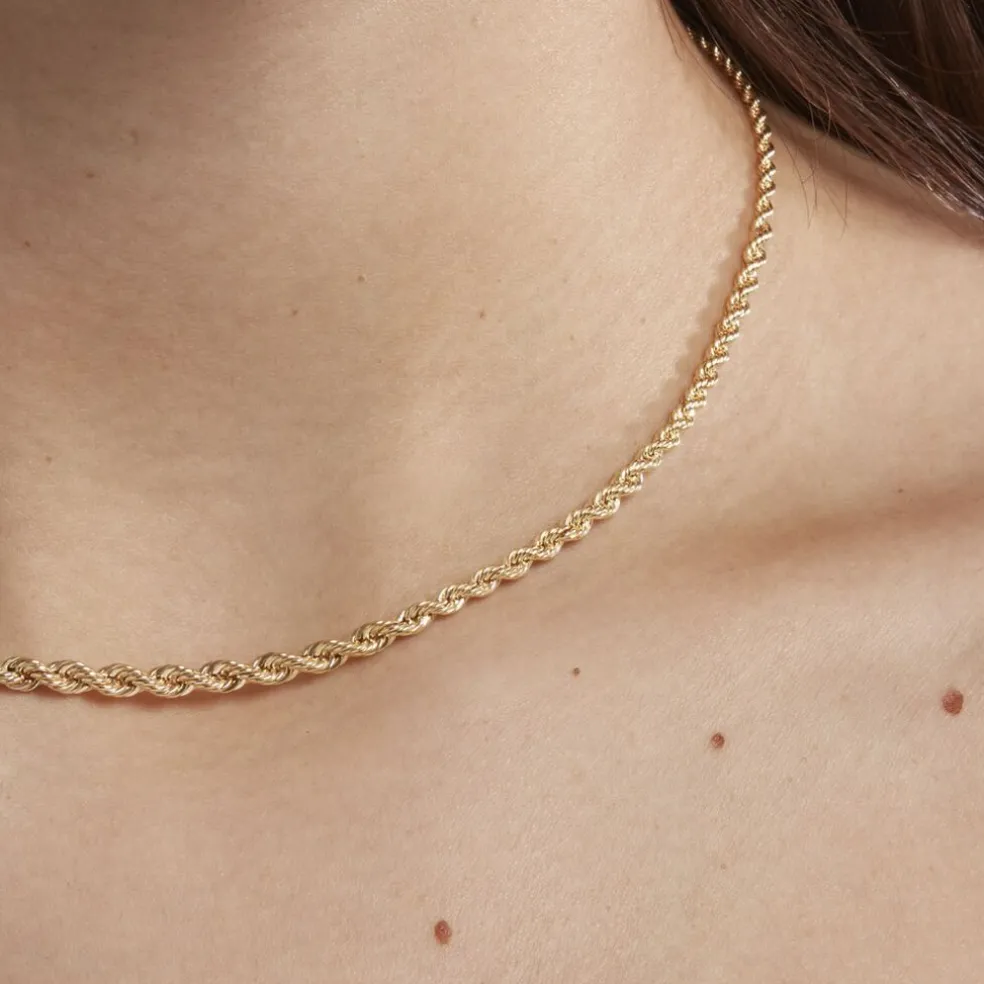 Collier Jerry Maille Corde Or Jaune