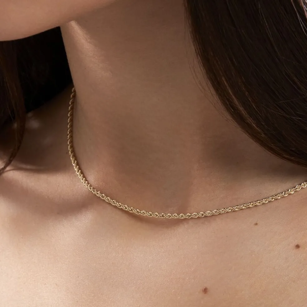 Collier Jerry Maille Corde Or Jaune